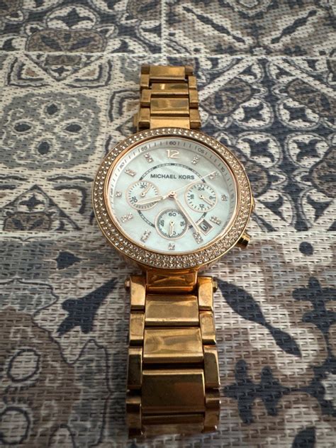 how to change date on michael kors watch mk5491|Michael Kors Watch set time.